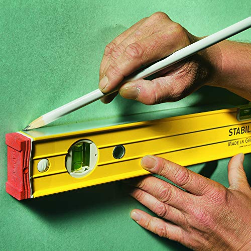 Stabila 78496 Type 196 Heavy Duty Complete 6 Level Kit - 78"/48"/32"/24"/16"/10” Die Cast Magnetic Torpedo Level Includes Nylon Carrying Case, Yellow