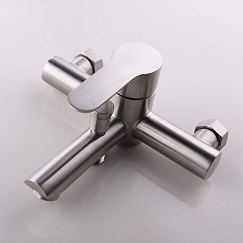 CIENCIA Stainless Steel Bathroom Shower Tub Faucet Wall-Mounted, Brushed Nickel, SNA516