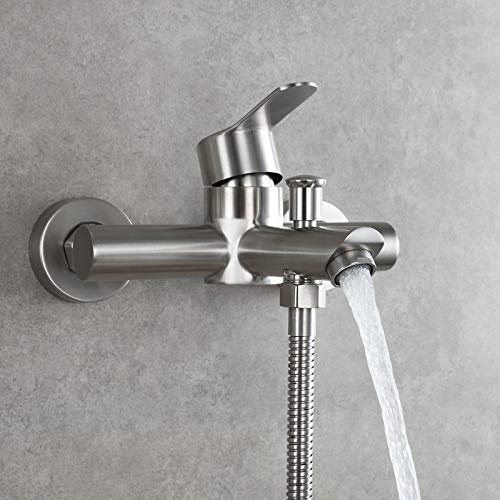 CIENCIA Stainless Steel Bathroom Shower Tub Faucet Wall-Mounted, Brushed Nickel, SNA516