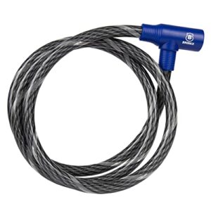 brinks 675-65801 5/8 inch x 6' commercial braided cable, m1 keyway, black, blue