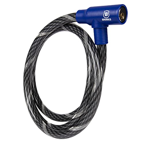 Brinks 675-65801 5/8 inch x 6' Commercial Braided Cable, M1 Keyway, Black, Blue