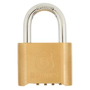 brinks 171-50051 solid brass resettable combination lock, 48mm