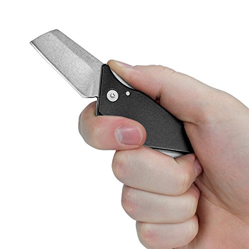 Kershaw Pub, Black Multifunction Pocket Knife (4036BLKX) with 1.6 Inch 8Cr13MoV Stonewash Blade and Black Handle, Includes a Screwdriver Tip, Pry Bar, Key Chain Attachment and Bottle Opener; 1.9 oz