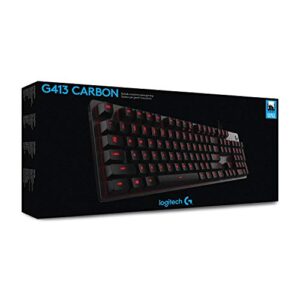 Logitech G413 Backlit Mechanical Gaming Keyboard with USB Passthrough – Carbon