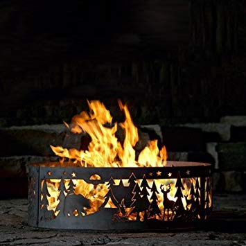 P&D Metal Works Campfire Fire Ring - Northwoods Campground (48 in. Dia. x 12 in. H)