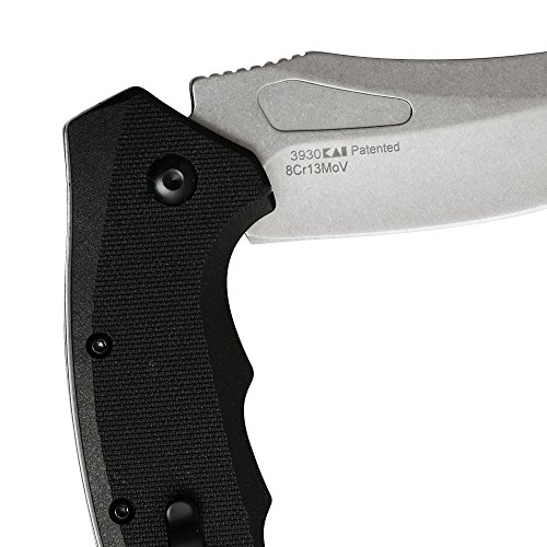 Kershaw Flitch Folding EDC Pocketknife, 3.25" 8Cr13MoV Stainless Steel Modified Drop Point Blade, assisted opening with Flipper