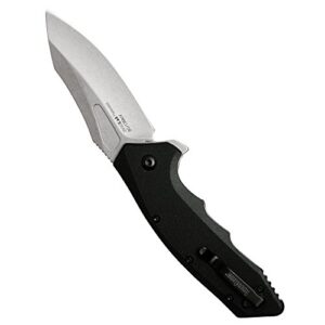 Kershaw Flitch Folding EDC Pocketknife, 3.25" 8Cr13MoV Stainless Steel Modified Drop Point Blade, assisted opening with Flipper