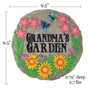 Spoontiques - Garden Décor - Grandma’s Garden Stepping Stone - Decorative Stone for Garden