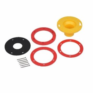 Oatey 43401 Set-Rite Toilet Flange Extender Kit, 1/4" - 1", Red, Yellow