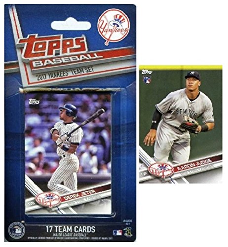 New York Yankees 2017 Topps Baseball EXCLUSIVE Special Limited Edition 17 Card Complete Team Set with Derek Jeter,AARON JUDGE RC,Masahiro Tanaka,Gary Sanchez & More! Shipped in Bubble Mailer! WOWZZER