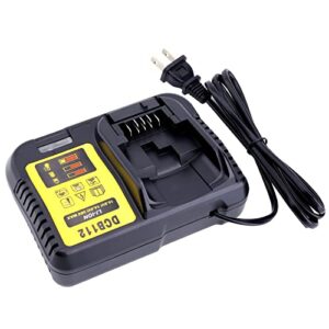 Biswaye 20V MAX Battery Charger DCB112 DCB115 for 12V, 20V and 60V MAX Lithium Battery DCB201 DCB204 DCB606 DCB609 DCB207 DCB206 DCB203 DCB200 DCB120 DCB127 Power Tool Battery Charger