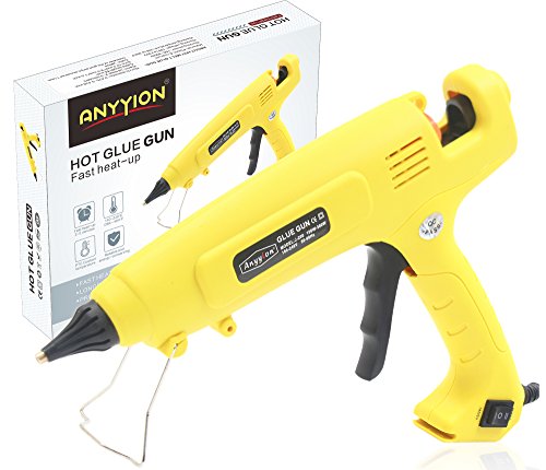 Anyyion 300W Industrialt Glue Gun – High Output Professional Adjustable Switch – Professional Grade Hot Glue Gun for Carpentry, Repairs & Remodeling