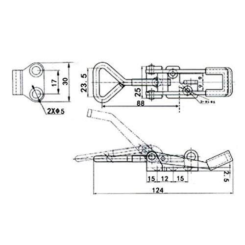 POWERTEC 20312 Pull-Action Latch Toggle Clamp 4002 - 400 Ibs Holding Capacity, 2PK