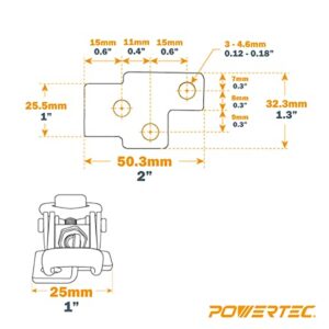 POWERTEC 20312 Pull-Action Latch Toggle Clamp 4002 - 400 Ibs Holding Capacity, 2PK