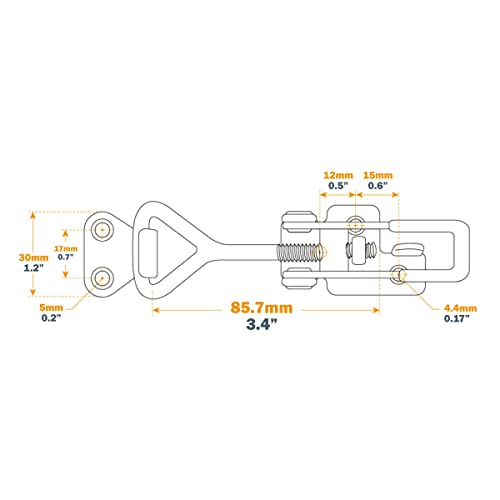 POWERTEC 20312 Pull-Action Latch Toggle Clamp 4002 - 400 Ibs Holding Capacity, 2PK