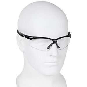 Nemesis Safety Glasses, Black Frame, Clear Lens, pack of 3