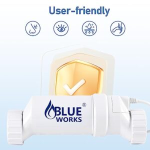 BLUE WORKS Salt Cell Model Number: BLT9H Compatible with Hayward Goldline AquaRite T-Cell-9 | Cell Plates provided by American Company | 2-Year USA Warranty (White)