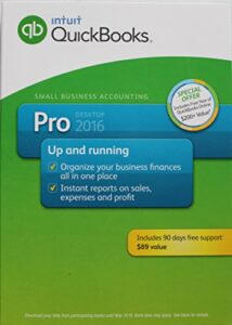 intuit quickbooks pro 2016 small business accounting software retail 1 user boxed version for windows 7, 8, 10