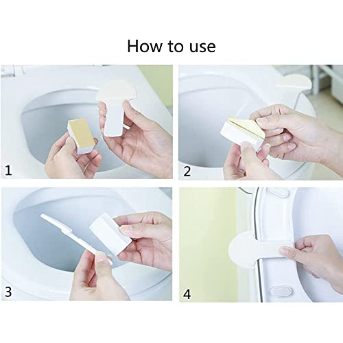 Toilet Cover Handle,(Pack of 2) Toilet Seat Pad Cover Lifter, Lift Raise Lower Lid the Clean Way - Avoid Touching - Self-adhesive Hygiene - Cleaner & Healthier