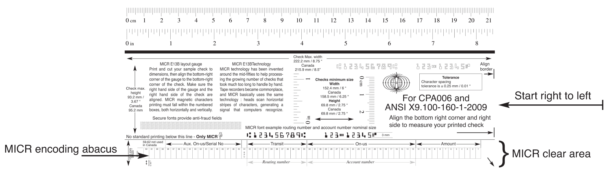 MICR Check Position Gauge : Print it yourself in minutes [Download]