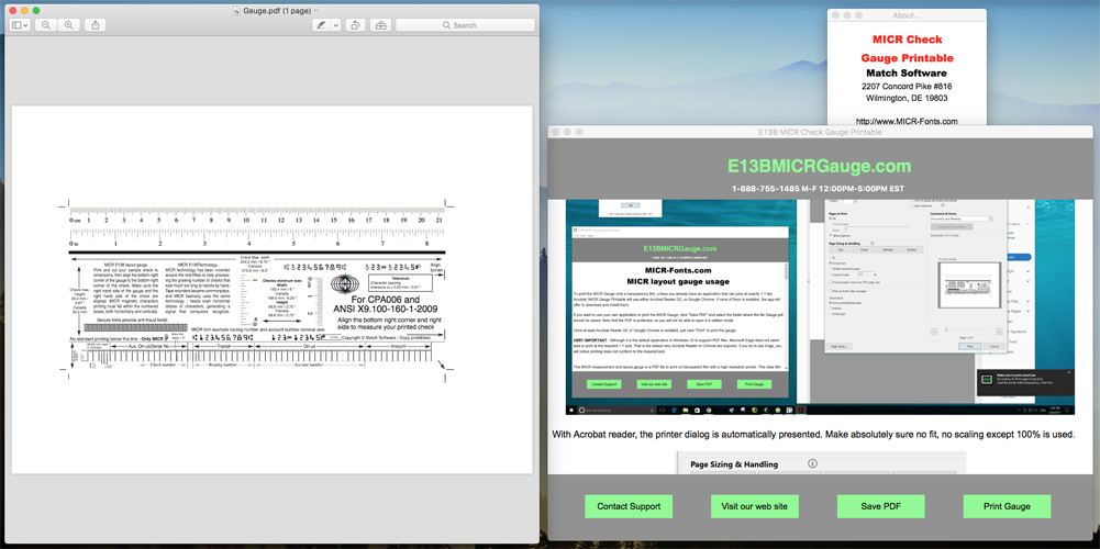 MICR Check Position Gauge : Print it yourself in minutes [Download]