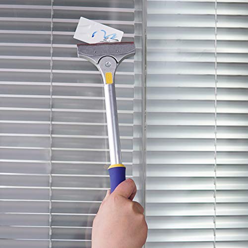 MANUFORE 4in Paint Scraper With Movable Head and Long Ergonomic Handle Putty Knife with 5pcs Blades Perfect for Scraping paint, wallpaper, stickers, labels and glue