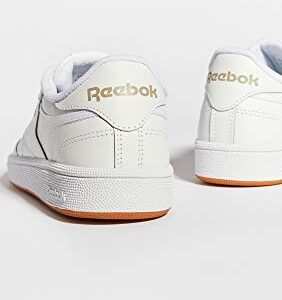 Reebok Women Club C 85 Sneaker, White/Light Grey/Gum, 7.5