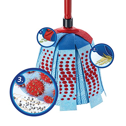 Vileda SuperMocio 3Action XL Mop and Bucket Set with Extra Refill, 40 x 28.3 x 28.5 cm, Blue,red