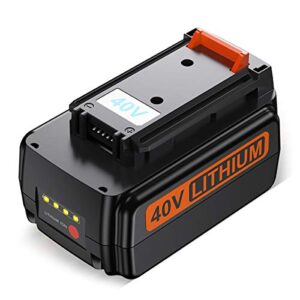 powerextra 3.0ah 40-volt max replacement battery compatible with black&decker lbx2040 lbx36 lbxr36 lbxr2036 40v lithium ion battery
