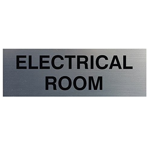 All Quality Basic Electrical Room Sign - Clear & Functional Design | Durable Construction | Building Safety - Silver - Small (1 Pack)