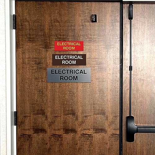 All Quality Basic Electrical Room Sign - Clear & Functional Design | Durable Construction | Building Safety - Silver - Small (1 Pack)