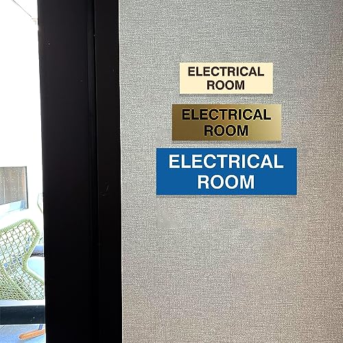 All Quality Basic Electrical Room Sign - Clear & Functional Design | Durable Construction | Building Safety - Silver - Small (1 Pack)