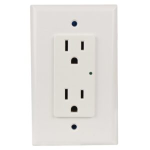 element-hz power series in-wall single gang surge protector w/retrofit backbox, 1800 joules, white