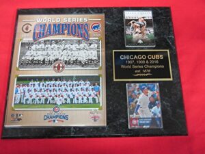 1908 2016 cubs world series champions 2 card collector plaque w/8x10 photo!