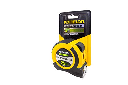 Komelon 52425IE; 25' x 1.06" Powerblade II" Engineer Tape Measure; Yellow/Black