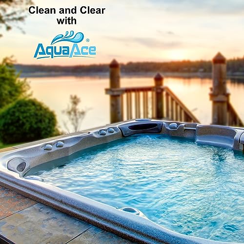 AquaAce Floating Spa Hot Tub Dispenser for 1 Inch Bromine or Chlorine Tablets, Premium Adjustable Chemical Floater, 13 Settings for Maximum Flow Control