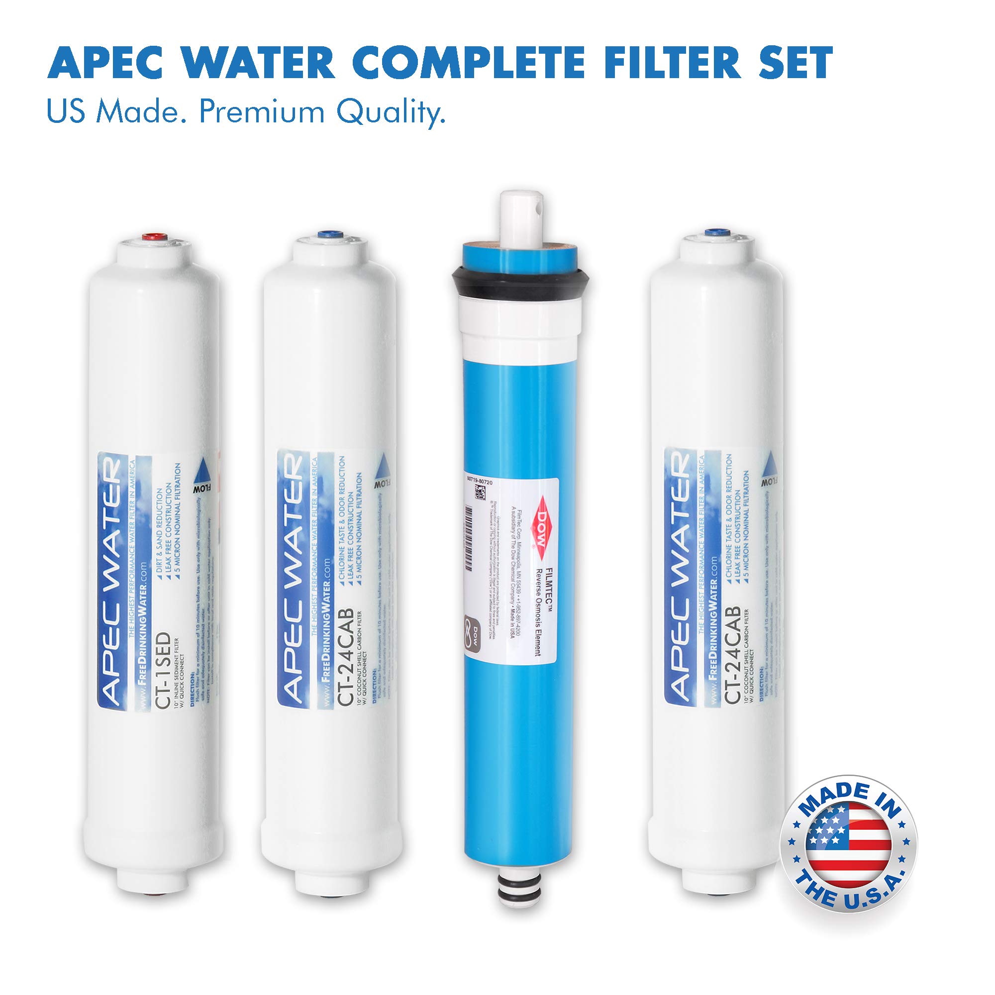 APEC Water Systems RO-CTOP-C Portable Countertop Reverse Osmosis Water Filter System with Case, Installation-Free, Fits Most Standard Faucet