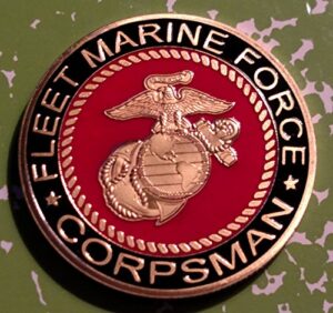 marine corps fleet marine force corpsman military challenge art coin
