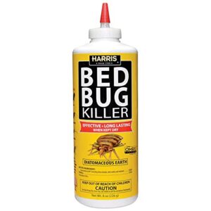 harris bed bug killer, diatomaceous earth powder 1/2 lb, fast kill with extended residual protection (2/pack)