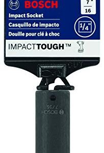 BOSCH ITSO14716 1-Piece 7/16 In. Impact Tough 1/4 In. Thin-Wall Hex Socket