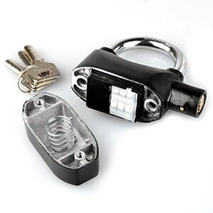 LianShi Alarm Lock 110dba Universal Security Alarm Lock System Anti-Theft for Door Motor Bicycle Padlock with 3 Keys (Black)