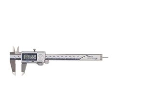 mitutoyo absolute 500-768-20 caliper, digimatic, 0-6", ip67, 0005"/0.01mm, no spc, round depth-bar