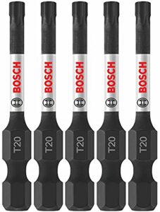 bosch itt20205 5-pack 2 in. torx #20 impact tough screwdriving power bits