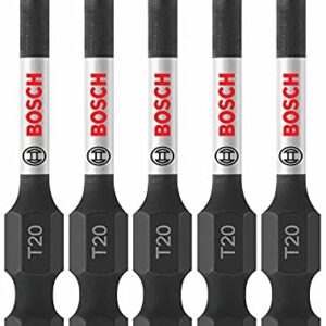 BOSCH ITT20205 5-Pack 2 In. Torx #20 Impact Tough Screwdriving Power Bits