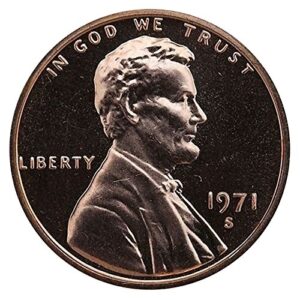 1971 s gem proof lincoln memorial cent penny us mint proof