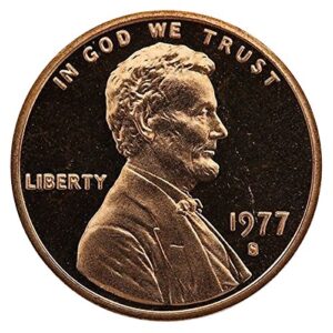 1977 s gem proof lincoln memorial cent penny us mint proof