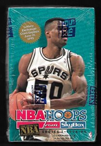 1994-95 hoops basketball series one factory sealed 36 pack box (70 hall of famers)