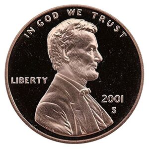 2001 s gem proof lincoln memorial cent penny us mint proof