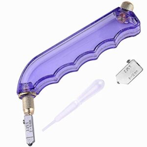 IMT Pistol Grip Oil Feed Glass Cutter Tungsten Carbide, Professional Stained Glass Cutting Tool with 2 Replaceable Head and Oil Reservoir- 2mm-12mm