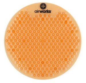 airworks awsfus231-bx splash free urinal screen, citrus grove, light 0.22 lb., 8" height, 6" width, orange (pack of 10)